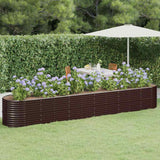 Vidaxx Pflanzgefäß 440x80x68 cm verzinkter Stahl braun
