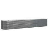 VIDAXL -Planungsbox 440x80x68 cm Pulver -beschichteter Stahl -Anthrazit -Verschärfen