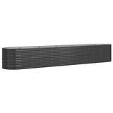 Vidaxl Planning Box 440x80x68 CM Powder -Coated Steel Anthracite -färgad