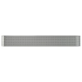 VIDAXL -Planungsbox 512x80x68 cm Pulver -Stahl Silber gefärbt