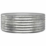 VIDAXL -Planungsbox 100x100x36 cm verzinkter Stahl Silber gefärbt