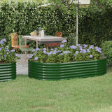 VIDAXL -Planungsbox 175x100x36 cm Pulver -beschichtetes Stahlgrün