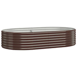 VIDAXL -Planungsbox 175x100x36 cm Pulver -bewegtem Stahlbraun