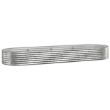 VIDAXL -Pflanzer 322x100x36 cm Pulver -bewegtes Stahl Silber gefärbt