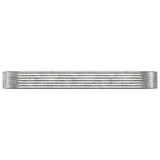 VIDAXL -Pflanzer 322x100x36 cm Pulver -bewegtes Stahl Silber gefärbt
