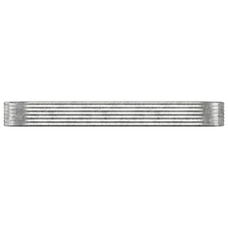 VIDAXL -Pflanzer 322x100x36 cm Pulver -bewegtes Stahl Silber gefärbt
