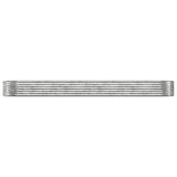 VIDAXL -Planungsbox 396x100x36 cm Pulver -Stahl Silber gefärbt