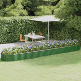 Vidaxl plantenbak 507x100x36 cm gegalvaniseerd staal groen