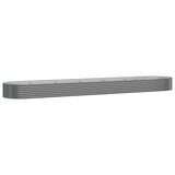VIDAXL -Planungsbox 507x100x36 cm Pulver -Stahl grau