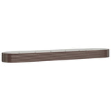 VIDAXL -Planungsbox 507x100x36 cm Pulver -bezogener Stahlbraun