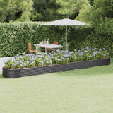 VIDAXL -Planungsbox 544x100x36 cm Pulver -beschichteter Stahl -Anthrazit -Verschärfen