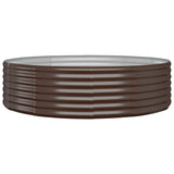 Vidaxl plantenbak 140x140x36 cm gegalvaniseerd staal bruin