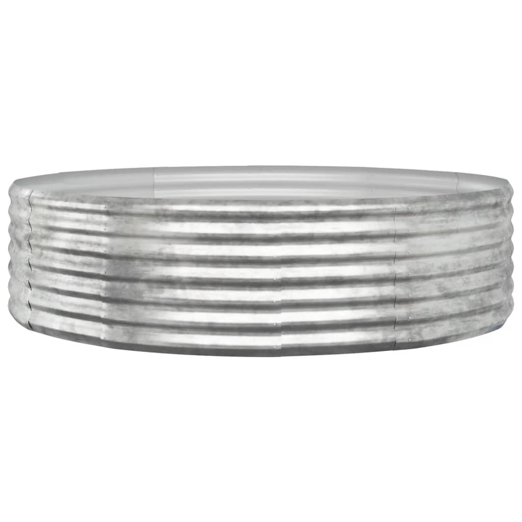 VIDAXL -Planungsbox 140x140x36 cm Pulver -bewegtes Stahl Silber gefärbt