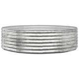 VIDAXL -Planungsbox 140x140x36 cm Pulver -bewegtes Stahl Silber gefärbt