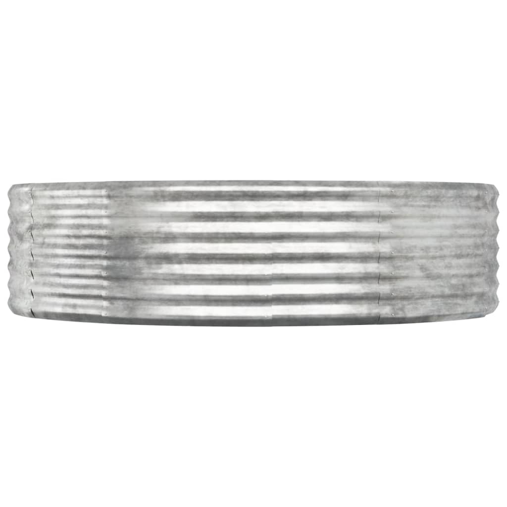 VIDAXL -Planungsbox 140x140x36 cm Pulver -bewegtes Stahl Silber gefärbt