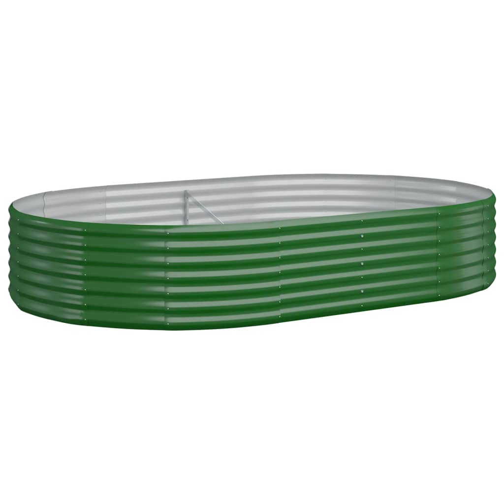 Vidaxl plantenbak 214x140x36 cm gegalvaniseerd staal groen