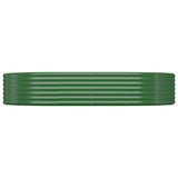 Vidaxl plantenbak 214x140x36 cm gegalvaniseerd staal groen