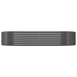 VIDAXL -Planungsbox 214x140x36 cm Pulver -beschichteter Stahl -Anthrazit -Verschärfen