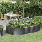 VIDAXL -Planungsbox 214x140x36 cm Pulver -beschichteter Stahl -Anthrazit -Verschärfen