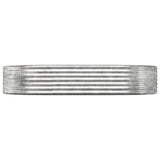 VIDAXL -Planungsbox 214x140x36 cm Pulver -Stahl Silber gefärbt