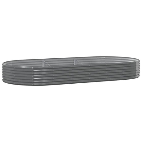 Vidaxl plantenbak 296x140x36 cm gegalvaniseerd staal grijs