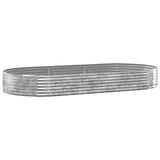 VIDAXL -Planungsbox 296x140x36 cm Pulver -beschichtetes Stahl Silber gefärbt