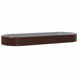 Vidaxl plantenbak 373x140x36 cm gegalvaniseerd staal bruin