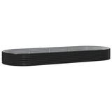 VIDAXL -Planungsbox 373x140x36 cm Pulver -beschichteter Stahl -Anthrazit -Gelenk