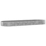 VIDAXL -Planungsbox 450x140x36 cm Pulver -Stahl Silber gefärbt