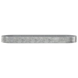 VIDAXL -Planungsbox 450x140x36 cm Pulver -Stahl Silber gefärbt