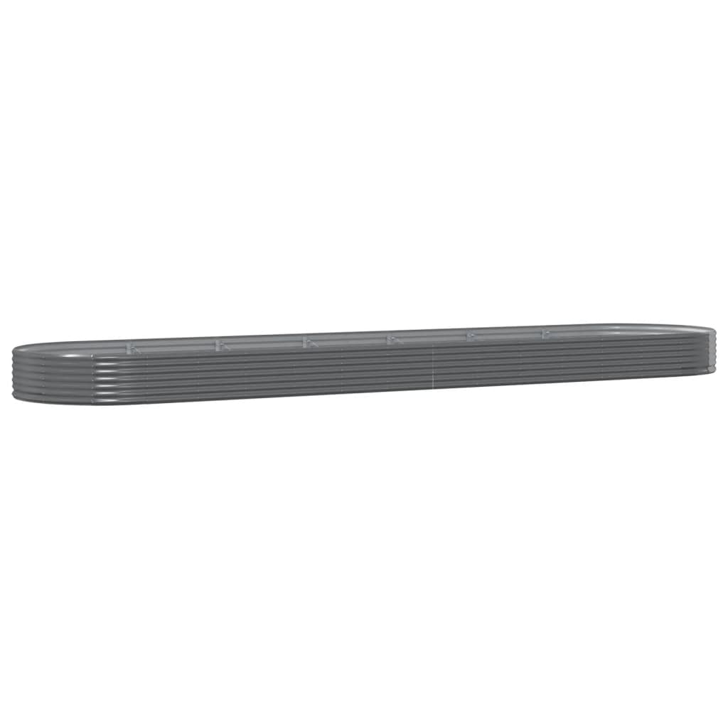 VIDAXL -Planungsbox 600x140x36 cm Pulver -Stahlgrau grau