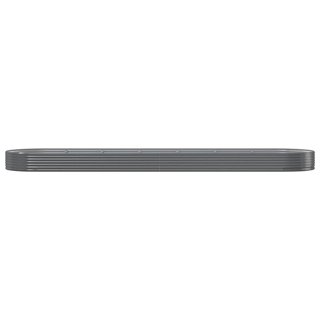 VIDAXL -Planungsbox 600x140x36 cm Pulver -Stahlgrau grau