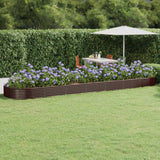 Vidaxl plantenbak 600x140x36 cm gegalvaniseerd staal bruin
