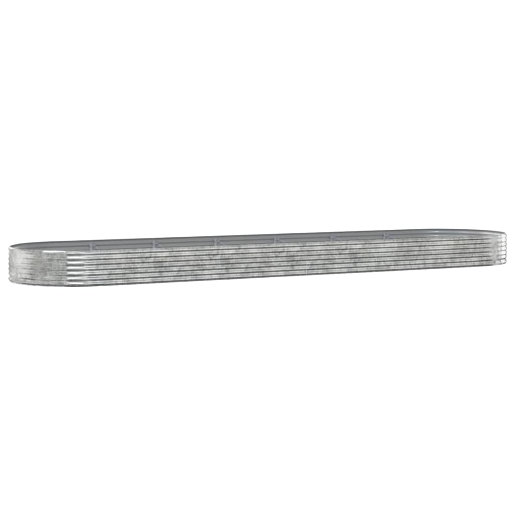 VIDAXL -Planungsbox 600x140x36 cm Pulver -Stahl Silber gefärbt