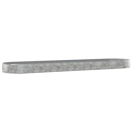 VIDAXL -Planungsbox 600x140x36 cm Pulver -Stahl Silber gefärbt