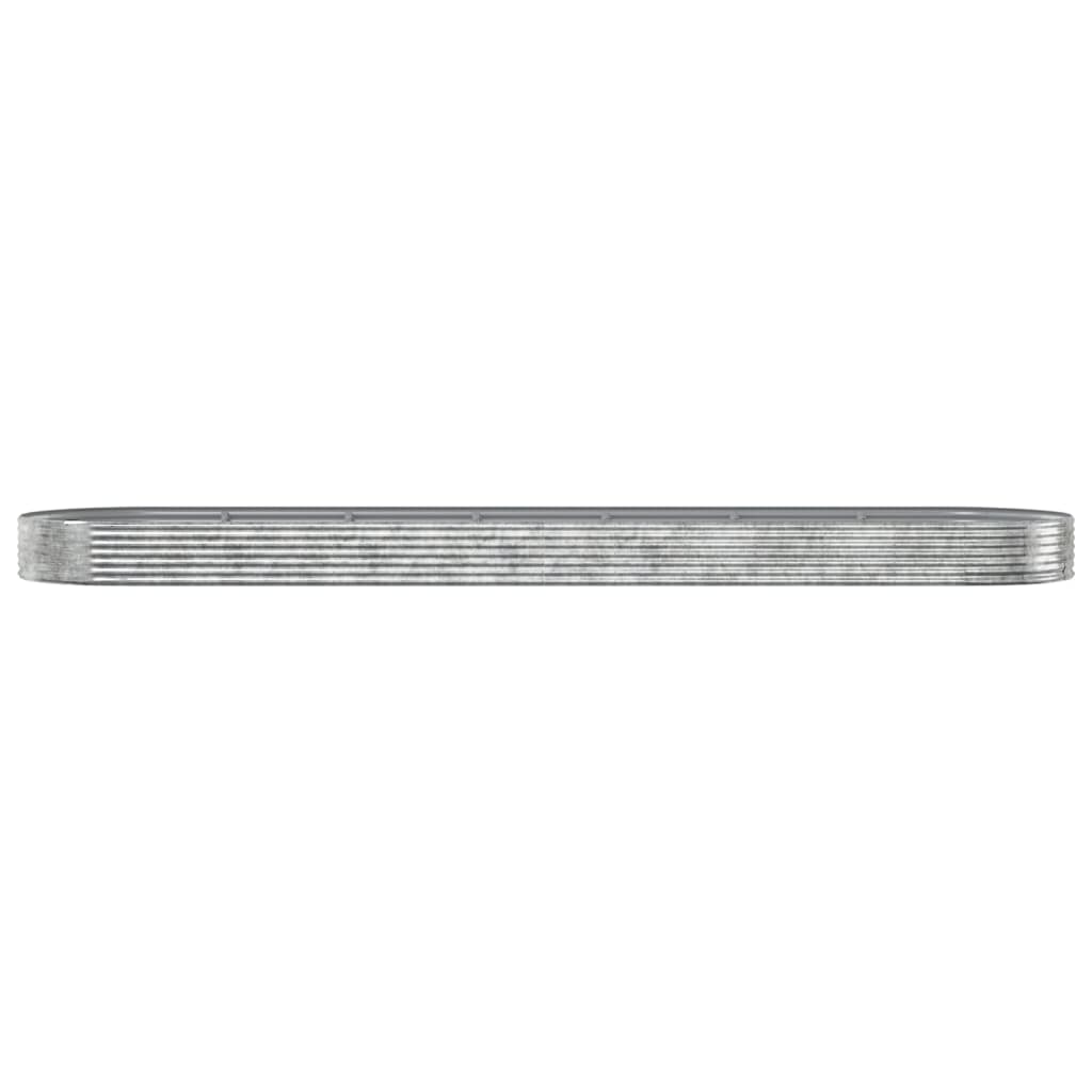 VIDAXL -Planungsbox 600x140x36 cm Pulver -Stahl Silber gefärbt