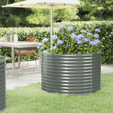 Vidaxl plantenbak 100x100x68 cm gegalvaniseerd staal grijs