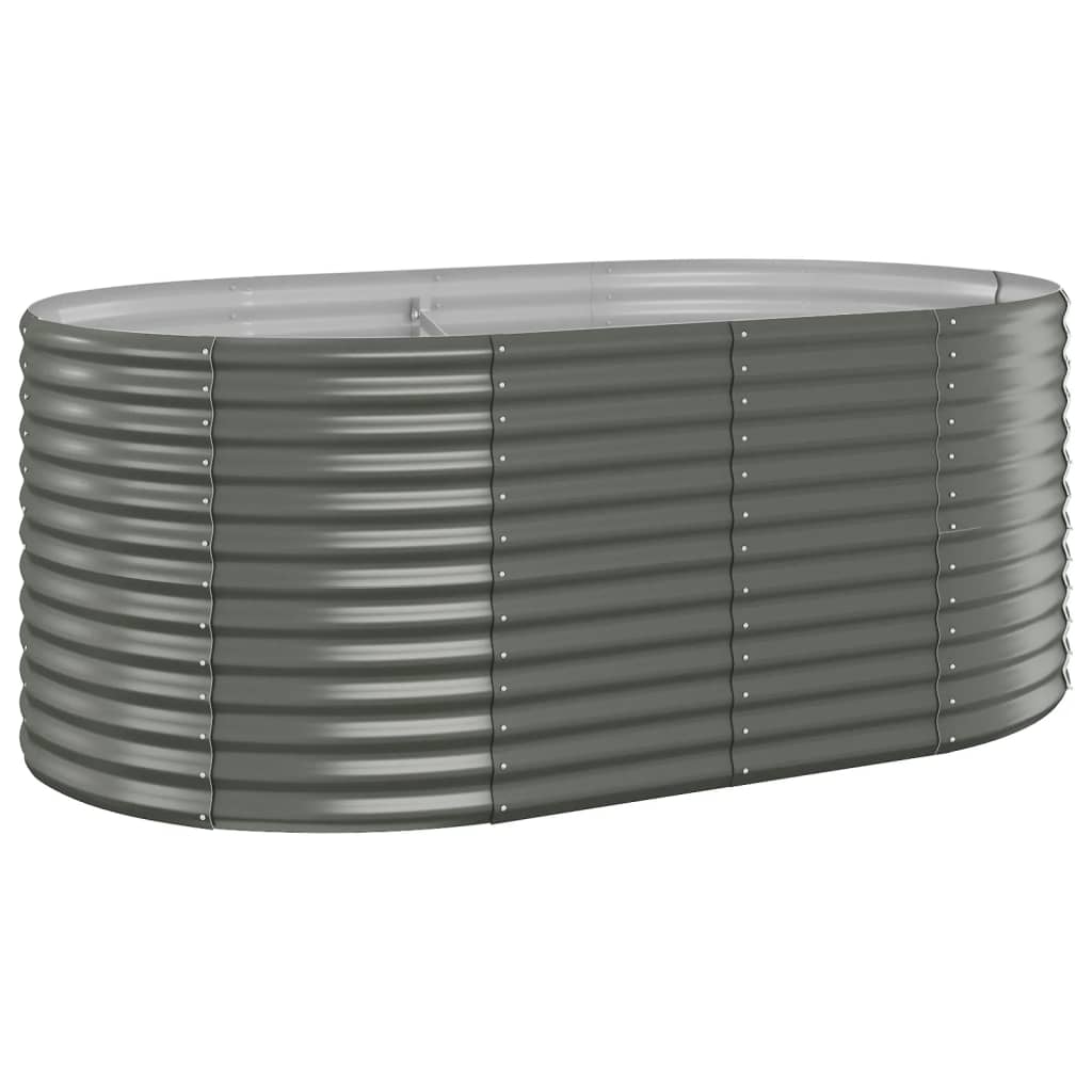 Vidaxx Pflanzgefäß 175x100x68 cm pulverbeschichteter Stahl grau