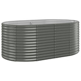 Vidaxx Pflanzgefäß 175x100x68 cm pulverbeschichteter Stahl grau