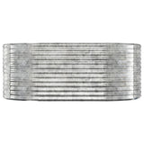 VIDAXL -Planungsbox 175x100x68 cm Pulver -bezogenes Stahl Silber gefärbt