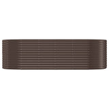 VIDAXL -Planungsbox 249x100x68 cm Pulver -bezogener Stahlbraun