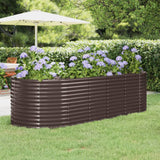 VIDAXL -Planungsbox 249x100x68 cm Pulver -bezogener Stahlbraun
