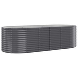 VIDAXL -Planungsbox 249x100x68 cm Pulver -beschichteter Stahl -Anthrazit -Verschärfen