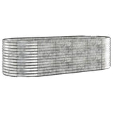 VIDAXL -Planungsbox 249x100x68 cm Pulver -bezogenes Stahl Silber gefärbt