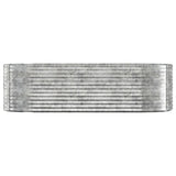 VIDAXL -Planungsbox 249x100x68 cm Pulver -bezogenes Stahl Silber gefärbt