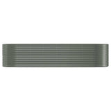 VIDAXL -Planungsbox 322x100x68 cm Pulver -Stahlgrau grau