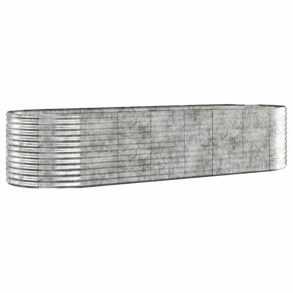 Vidaxx Pflanzgefäß 322x100x68 cm verzinkter Stahl silberfarben