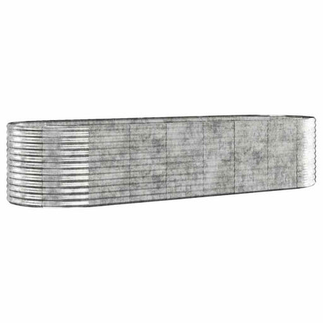 Vidaxx Pflanzgefäß 322x100x68 cm verzinkter Stahl silberfarben