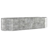 VIDAXL -Planungsbox 322x100x68 cm Pulver -Stahl Silber gefärbt