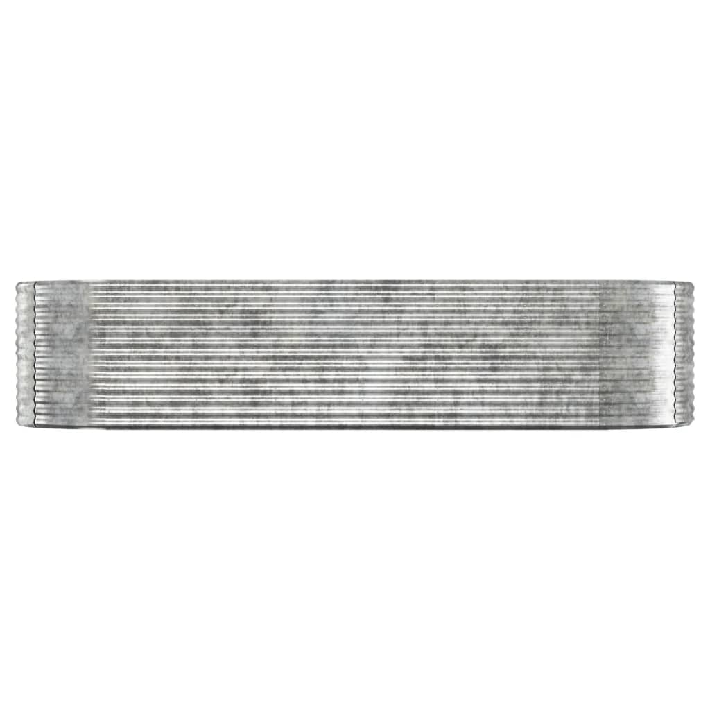 VIDAXL -Planungsbox 322x100x68 cm Pulver -Stahl Silber gefärbt